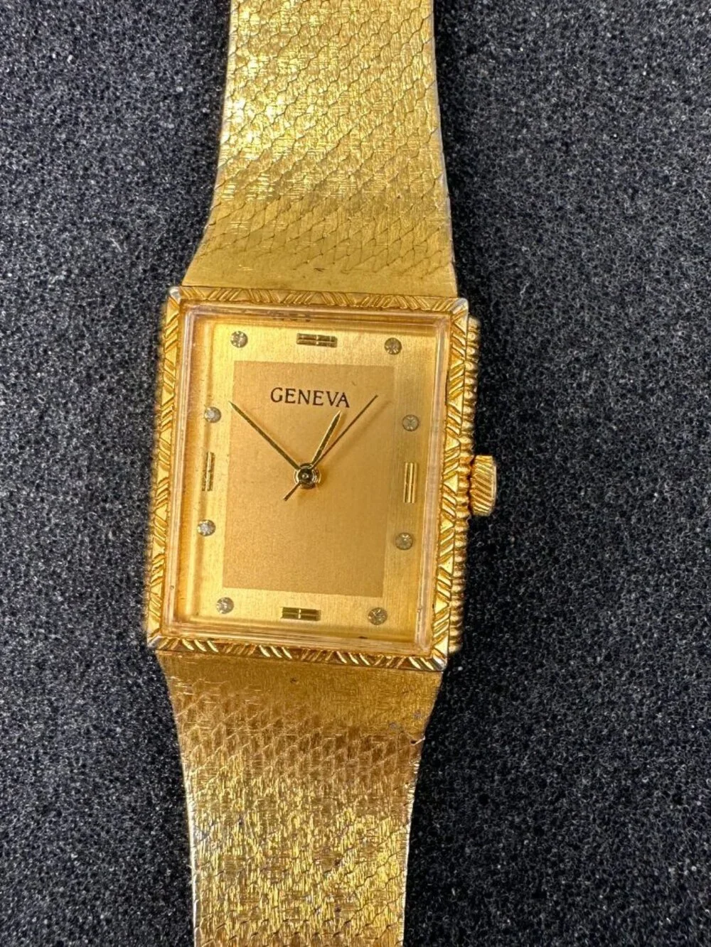 Vintage Geneva Watch Men Manual Wind 24MM Rec 14K GE Electroplated 8.5
